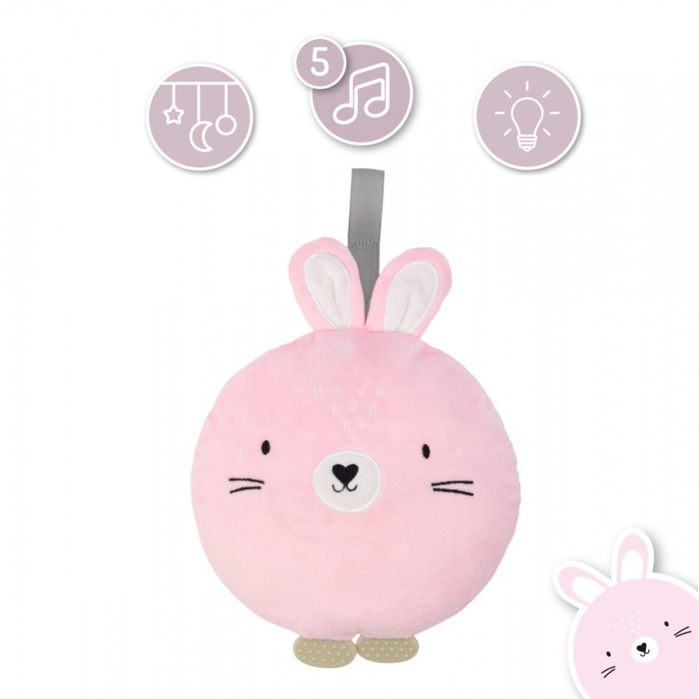 Dispozitiv sunete albe - Lulu - Pink Rabbit | Momi - 1 | YEO