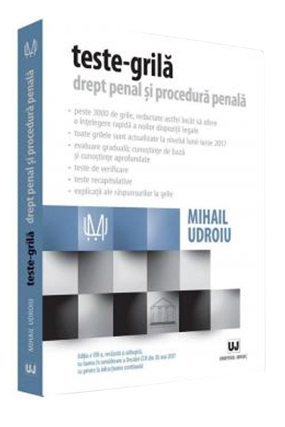 Teste grila – Drept penal si procedura penala | Mihail Udroiu carturesti.ro poza bestsellers.ro