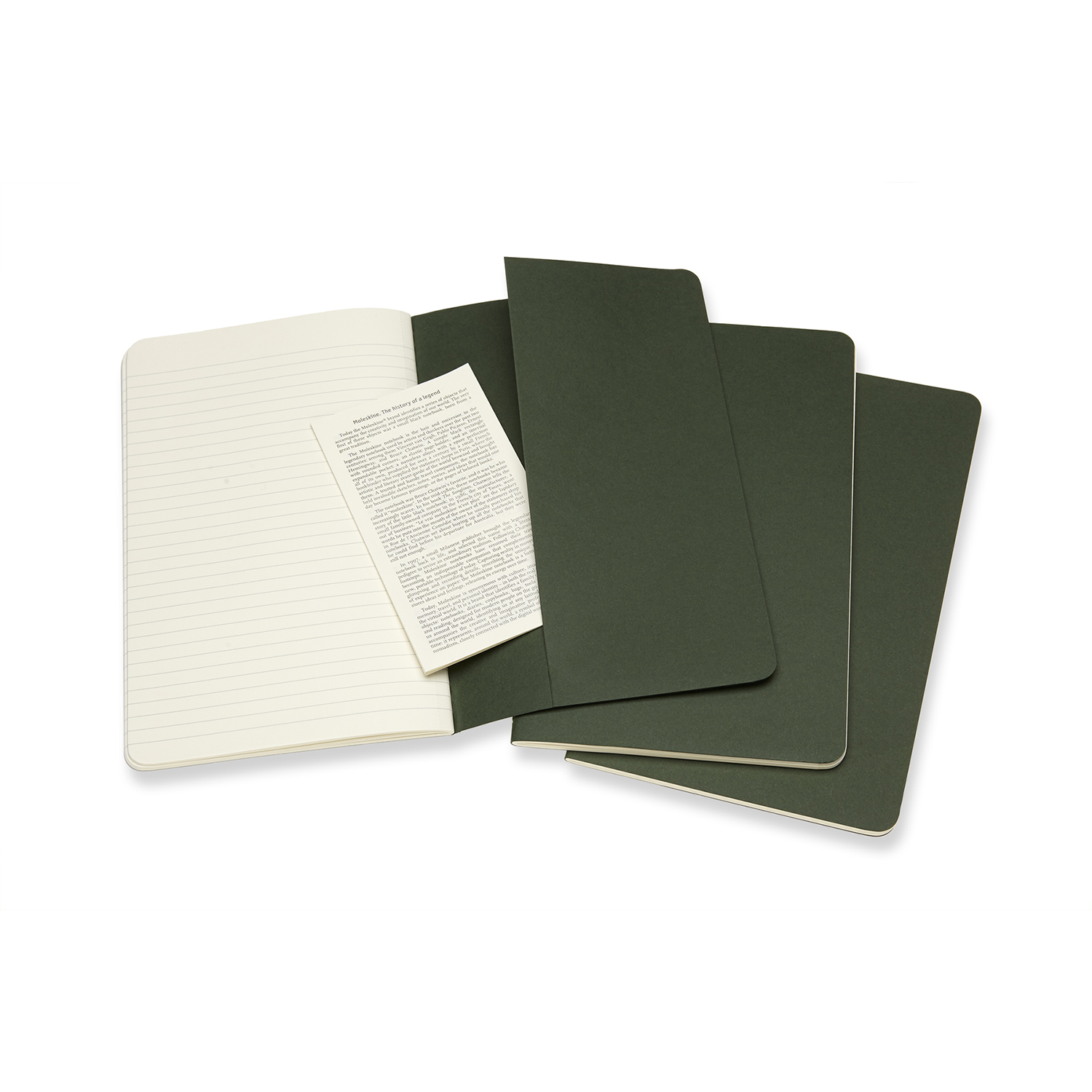 Set 3 caiete - Moleskine Cahier - Large, Ruled - Myrtle Green | Moleskine - 2 | YEO