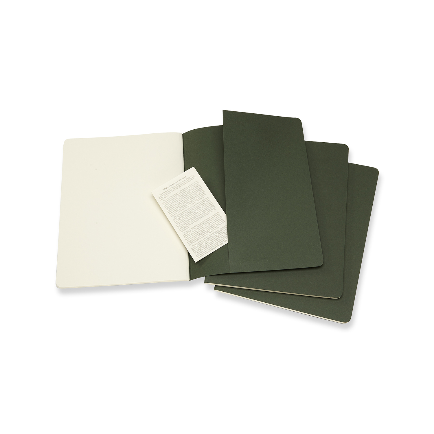 Set 3 caiete - Moleskine Cahier - Extra Large, Plain - Myrtle Green | Moleskine - 2 | YEO