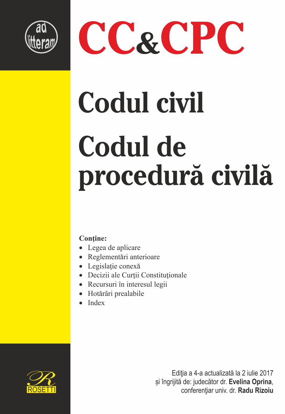 Codul civil - Codul de procedura civila | Radu Rizoiu, Evelina Oprina