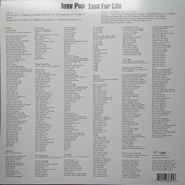 Lust For Life - Vinyl | Iggy Pop