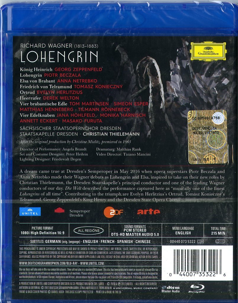 Lohengrin - Blu-Ray Disc | Richard Wagner - 1 | YEO