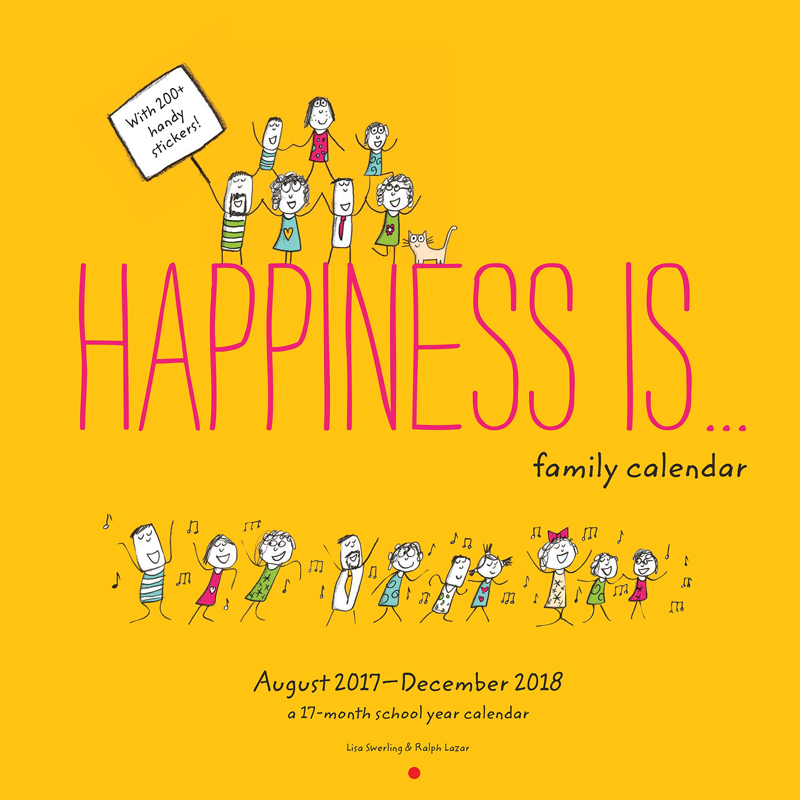 Calendar de perete 2017-2018 - Happiness Is... | Chronicle Books