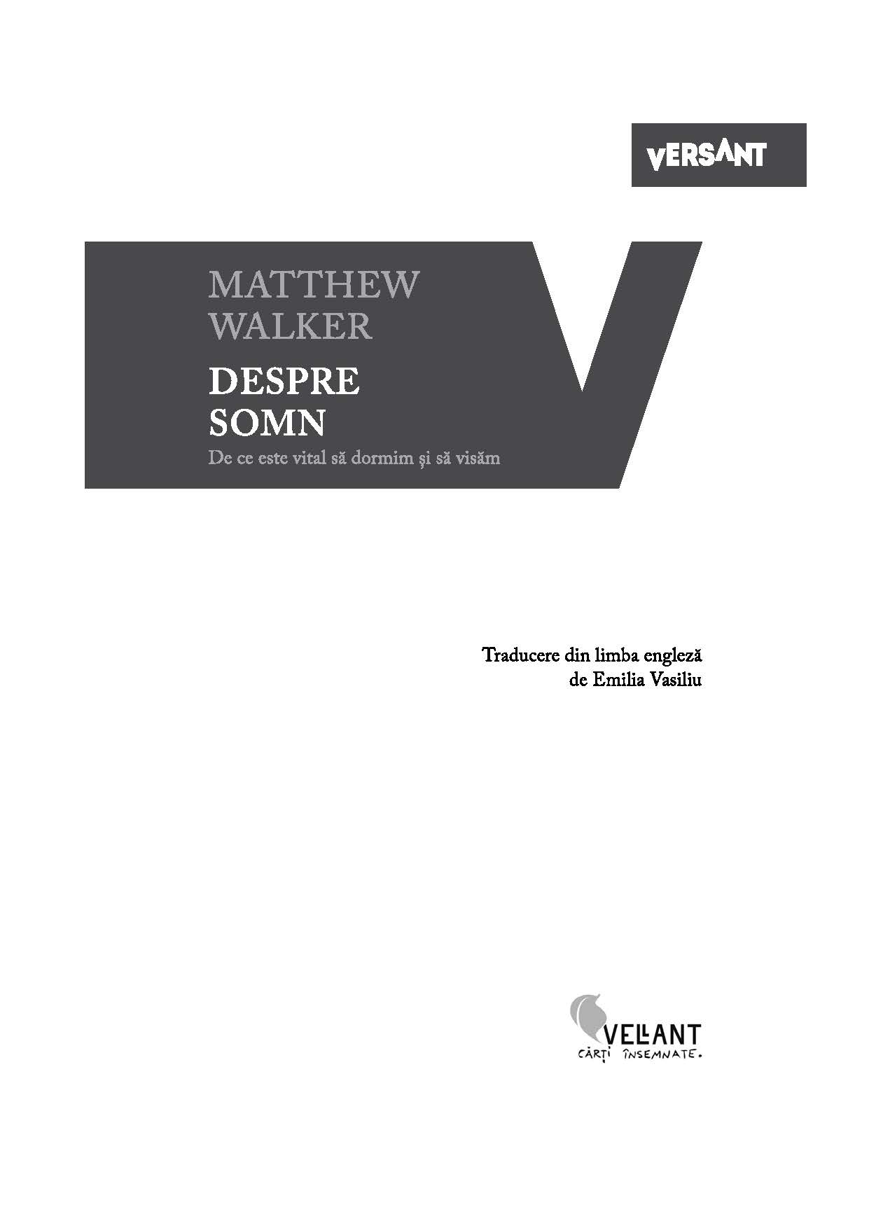 Despre somn | Matthew Walker