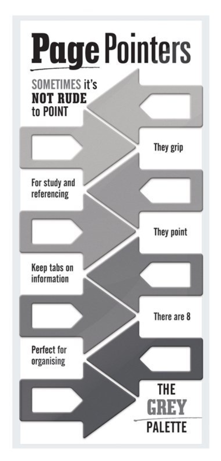 Set 8 semne de carte - Page Pointers - Grey | If (That Company Called) - 2 | YEO