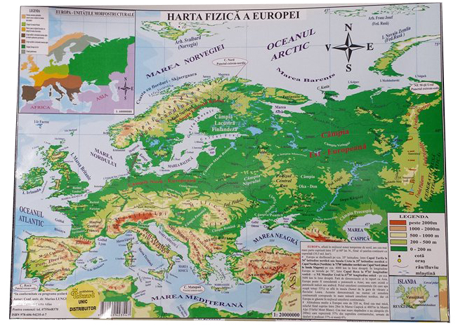 Harta Fizica A Rusiei / Harta Europa Politica Fizica ...