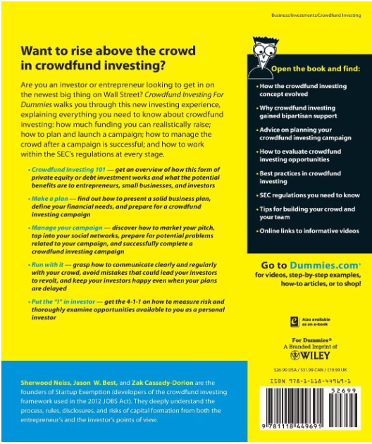 Crowdfund Investing for Dummies | Jason W. Best, Zak Cassady-Dorion, Sherwood Neiss