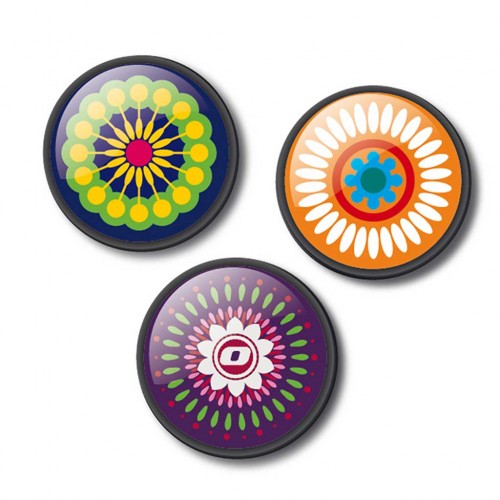 Set 3 insigne pentru ghiozdan roller - Mandala | Vector International