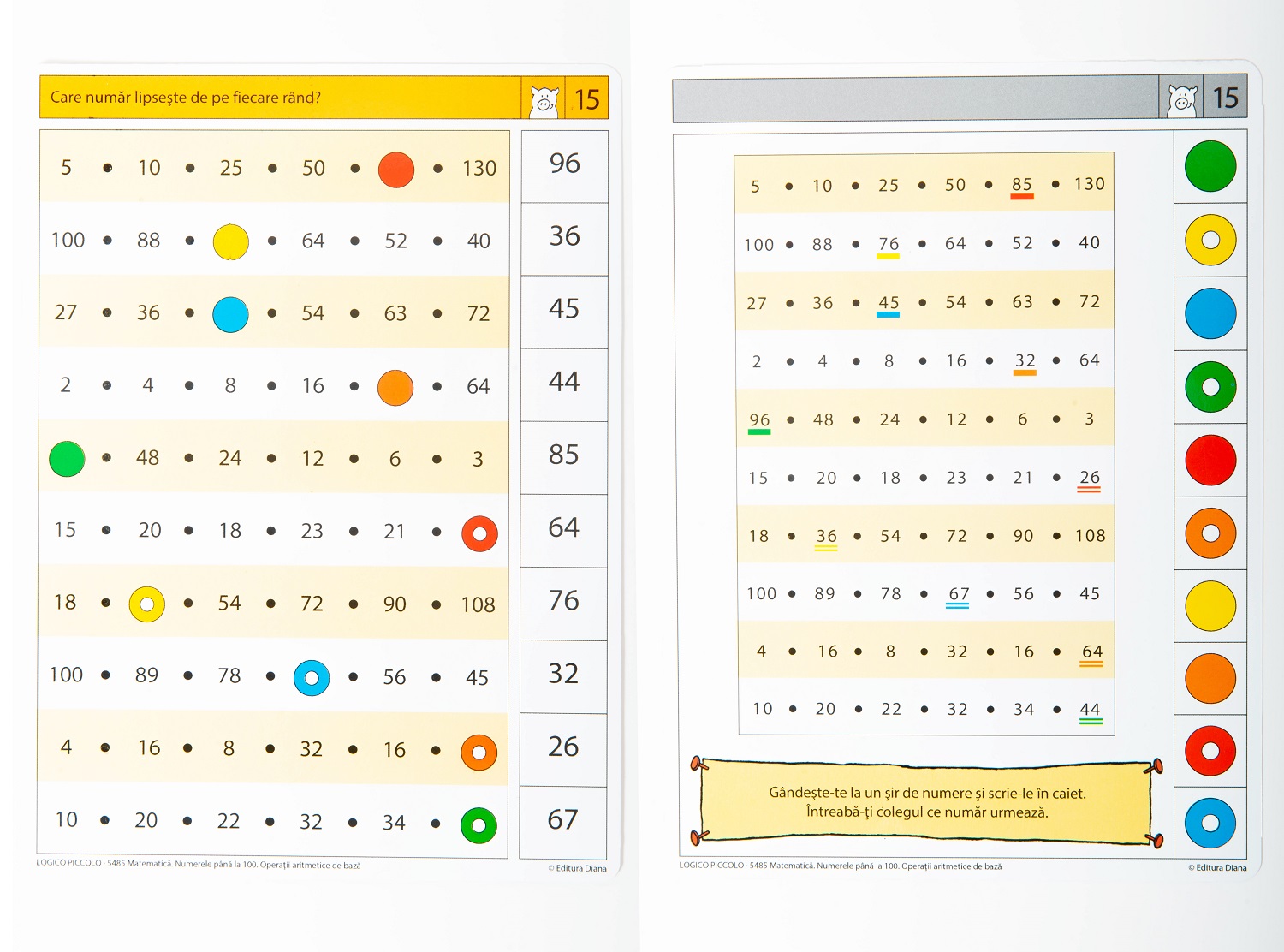 Matematica - Numere pana la 100. Operatii aritmetice de baza |