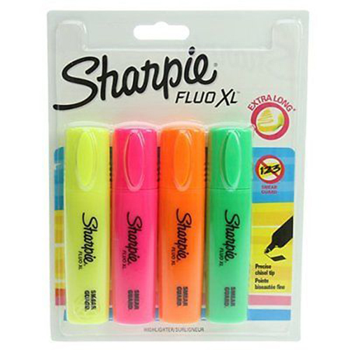 Set 4 markere - Sharpie Fluo XL | Sharpie