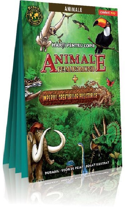 Harti pentru copii – Animale pe mapamond + Imperiul creaturilor istorice | Cartographia poza bestsellers.ro
