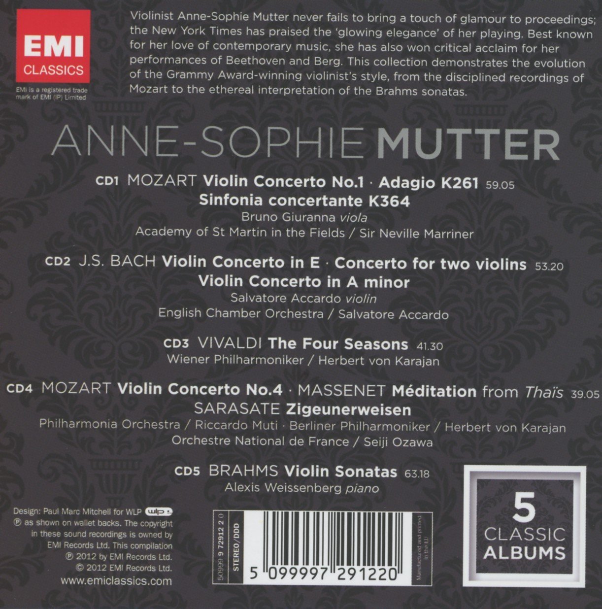 5 Classic Albums - Box set | Anne-Sophie Mutter - 1 | YEO