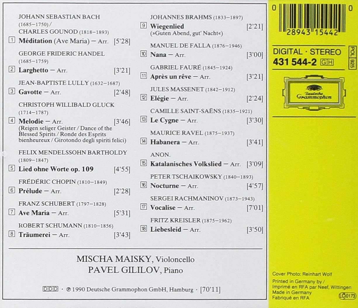 Meditation | Johannes Brahms, Mischa Maisky, Pavel Gililov - 1 | YEO