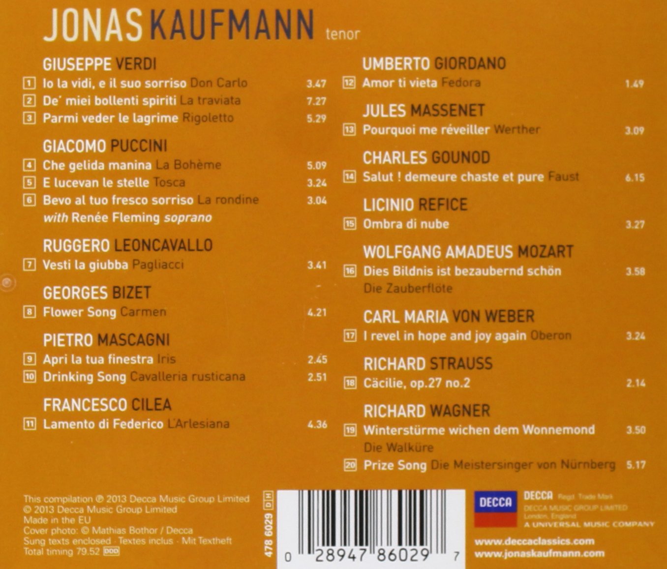 The Best Of Jonas Kaufmann | Jonas Kaufmann - 1 | YEO