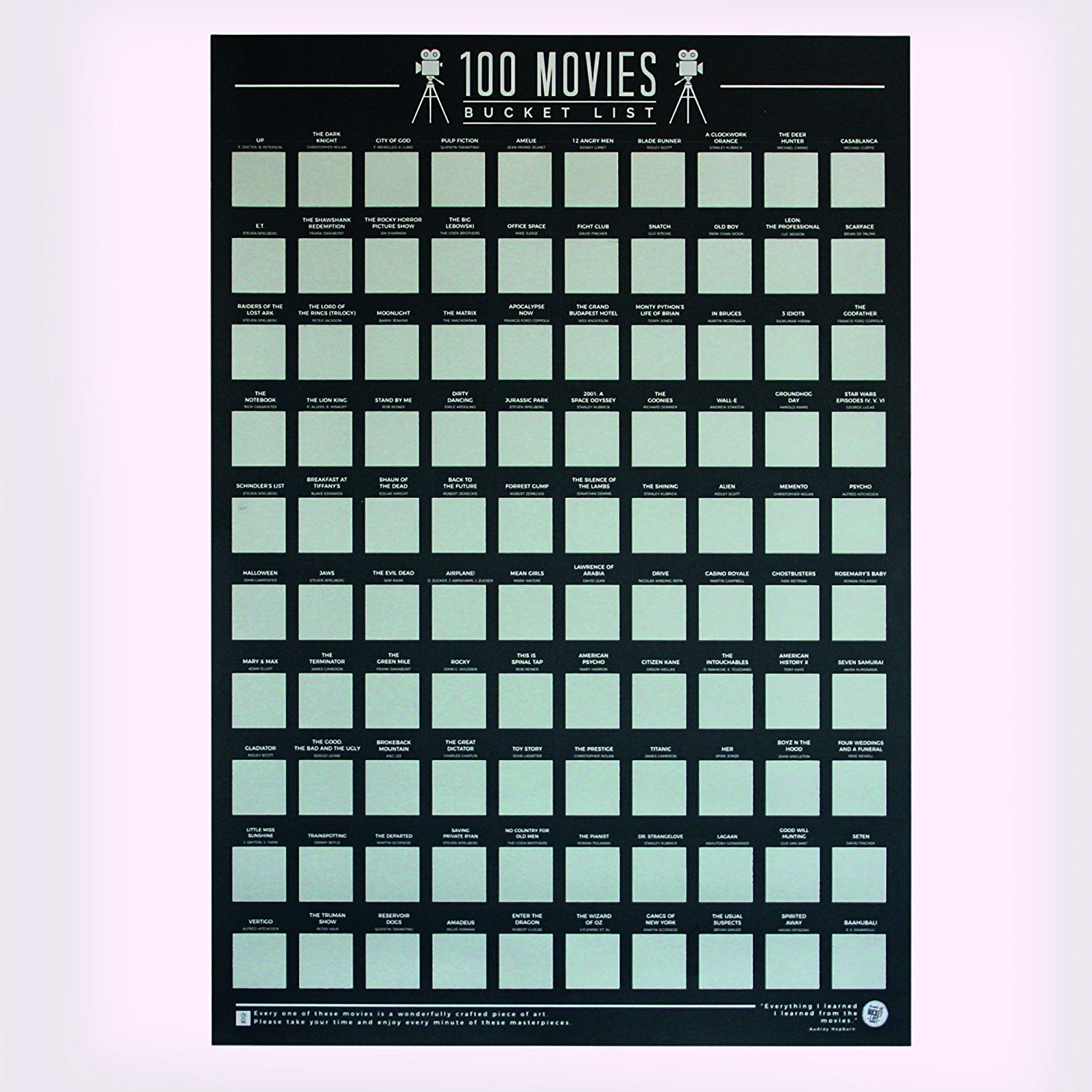 Scratch Poster - 100 Movies | Gift Republic - 2 | YEO