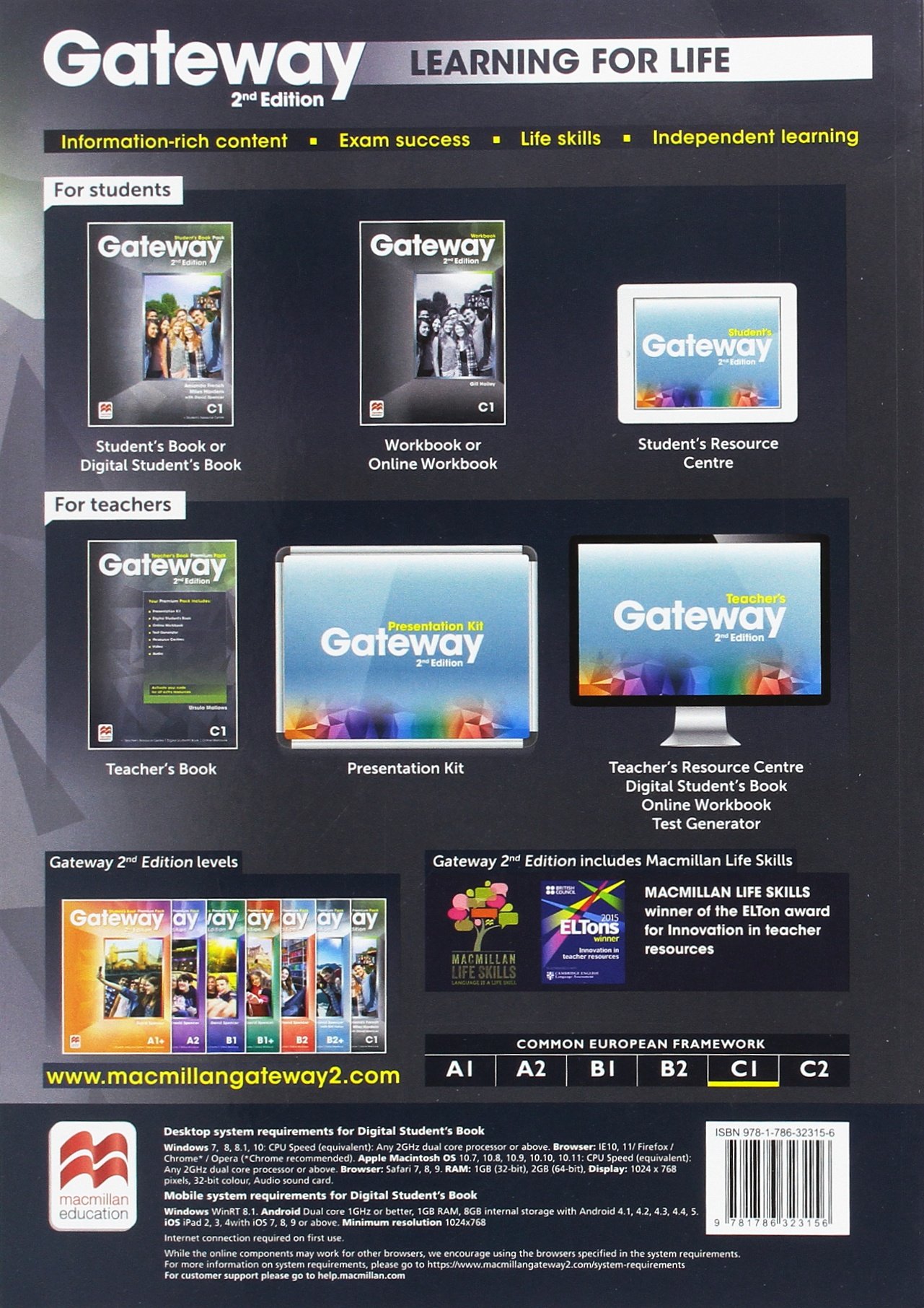 Gateway 2nd Edition C1 Students Book Pack | Amanda French, Miles Horderen, David Spencer
