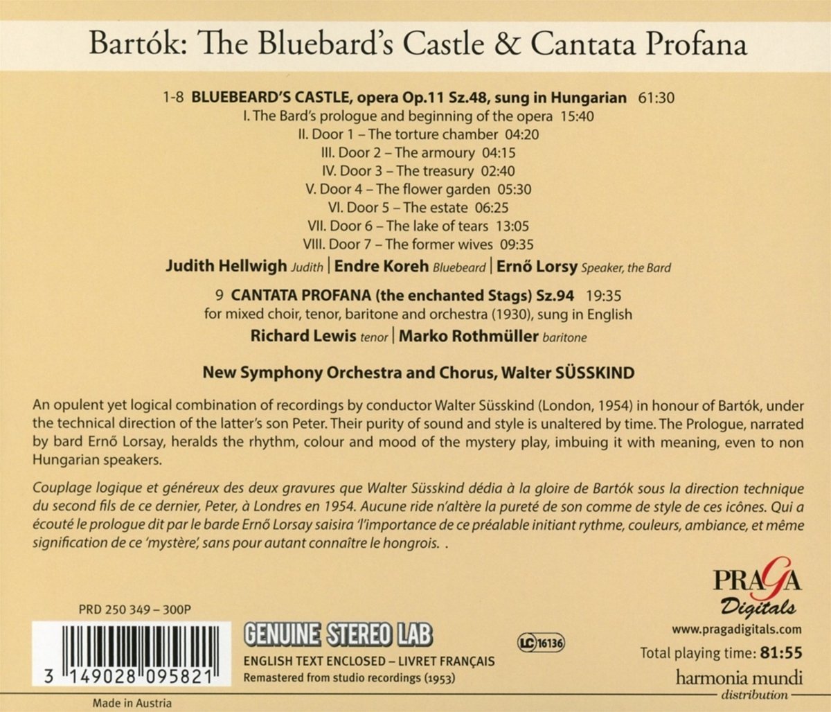 Bluebeard\'s Castle, Cantata Profana | New Symphony Orchestra and Chorus