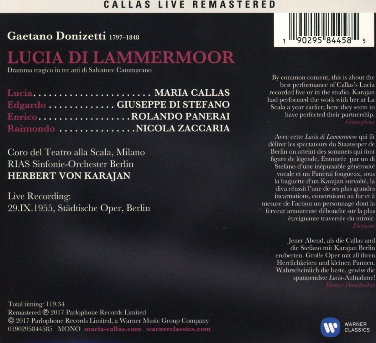 Donizetti: Lucia di Lammermoor | Maria Callas, Herbert von Karajan - 1 | YEO