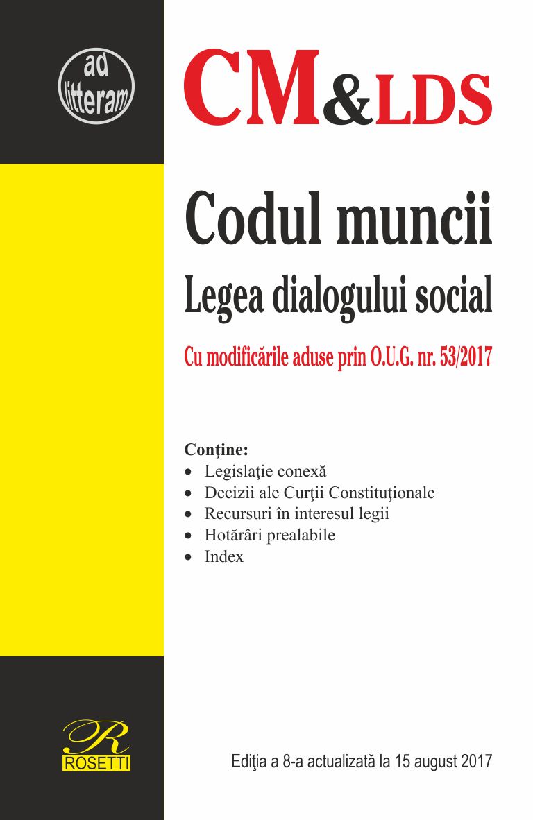 Codul muncii. Legea dialogului social | carturesti.ro