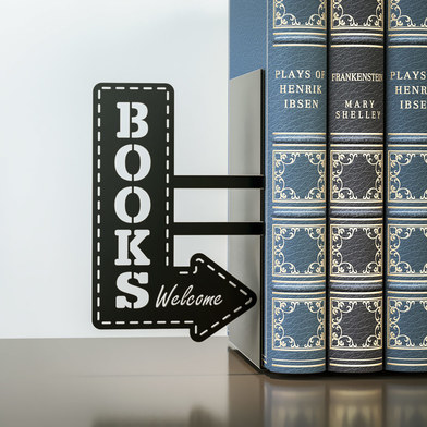Suport lateral pentru carti - Bookshop black | Balvi