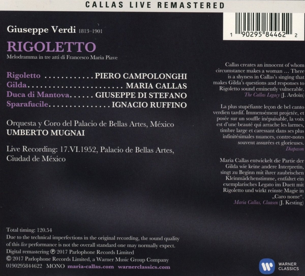 Verdi: Rigoletto | Umberto Mugnai Maria Callas