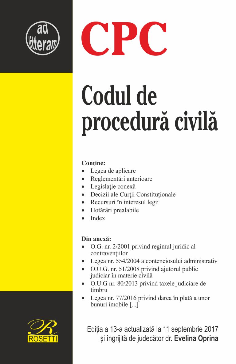 Codul de procedura civila | Evelina Oprina carturesti.ro imagine 2022