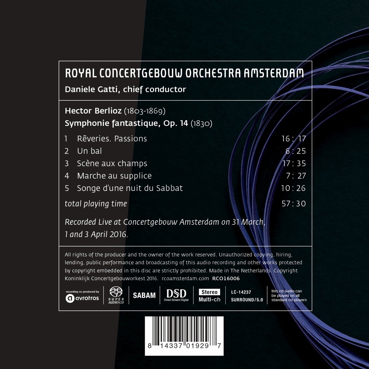 Berlioz: Symphonie Fantastique | Royal Concertgebouw Orchestra, Daniele Gatti, Hector Berlioz