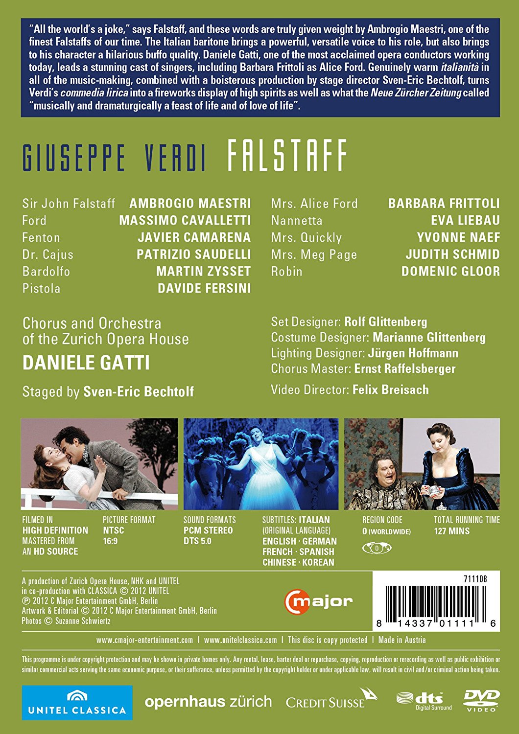 Verdi: Falstaff | Amrogio Maestri, Barbara Frittoli, Massimo Cavalletti, Eva Liebau, Orchester der Oper Zürich