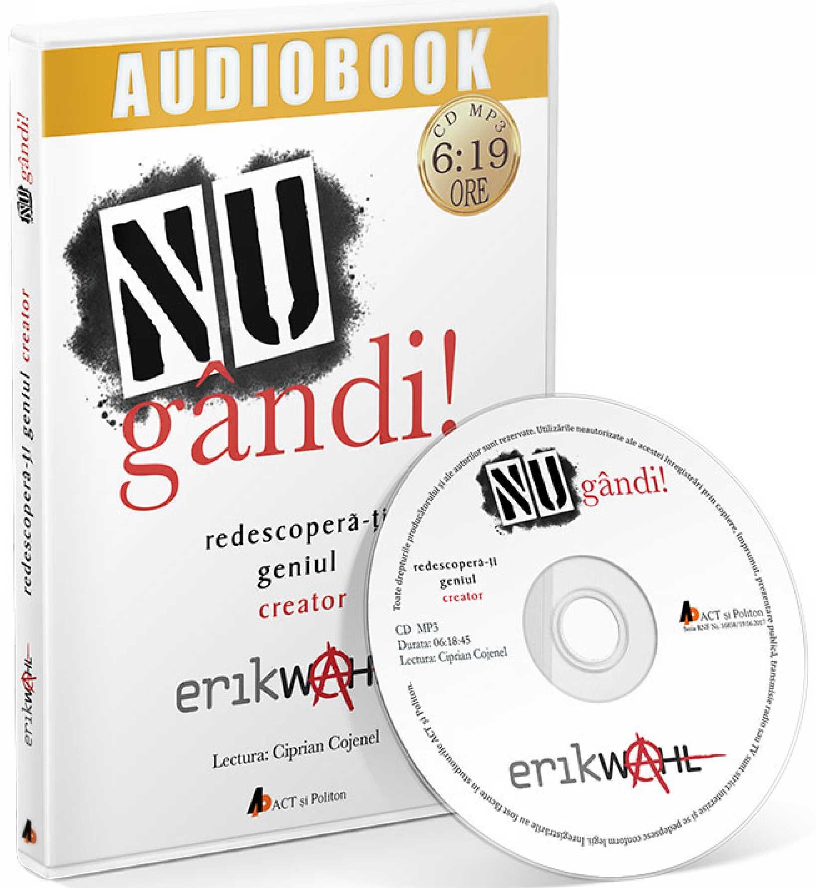 PDF Nu gandi! | Erik Wahl carturesti.ro Audiobooks