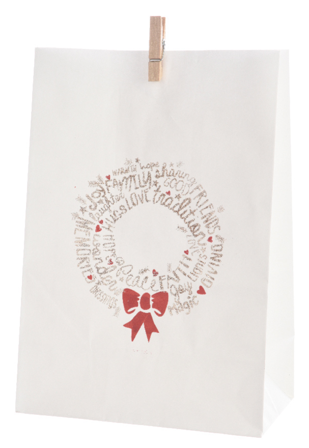 Punga de cadou - X-mas - White | Kaemingk