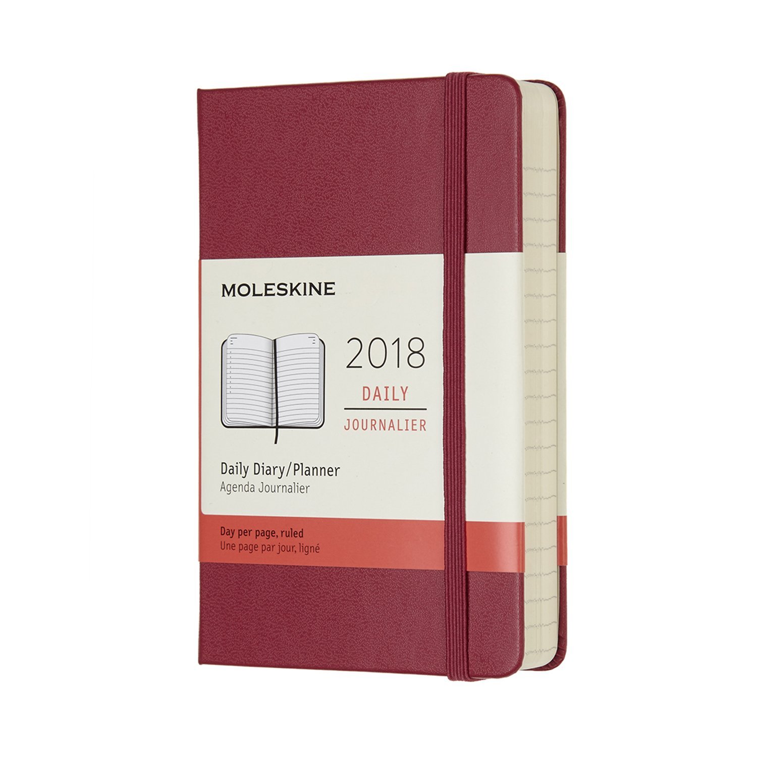 Agenda Moleskine 2018 - Berry Rose Pocket Daily | Moleskine