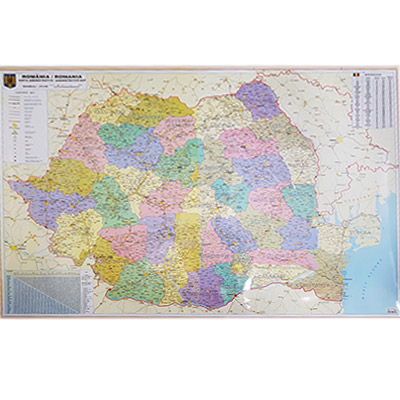 Harta administrativa Romania | carturesti.ro imagine 2022
