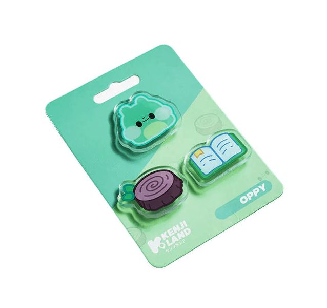 Set 3 insigne pin - Acrylic - Oppy Frog