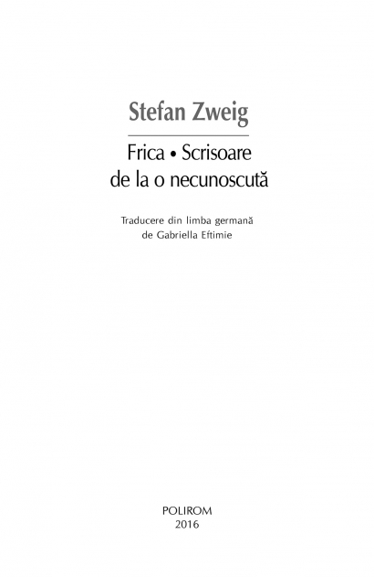 Frica • Scrisoare de la o necunoscuta | Stefan Zweig - 3