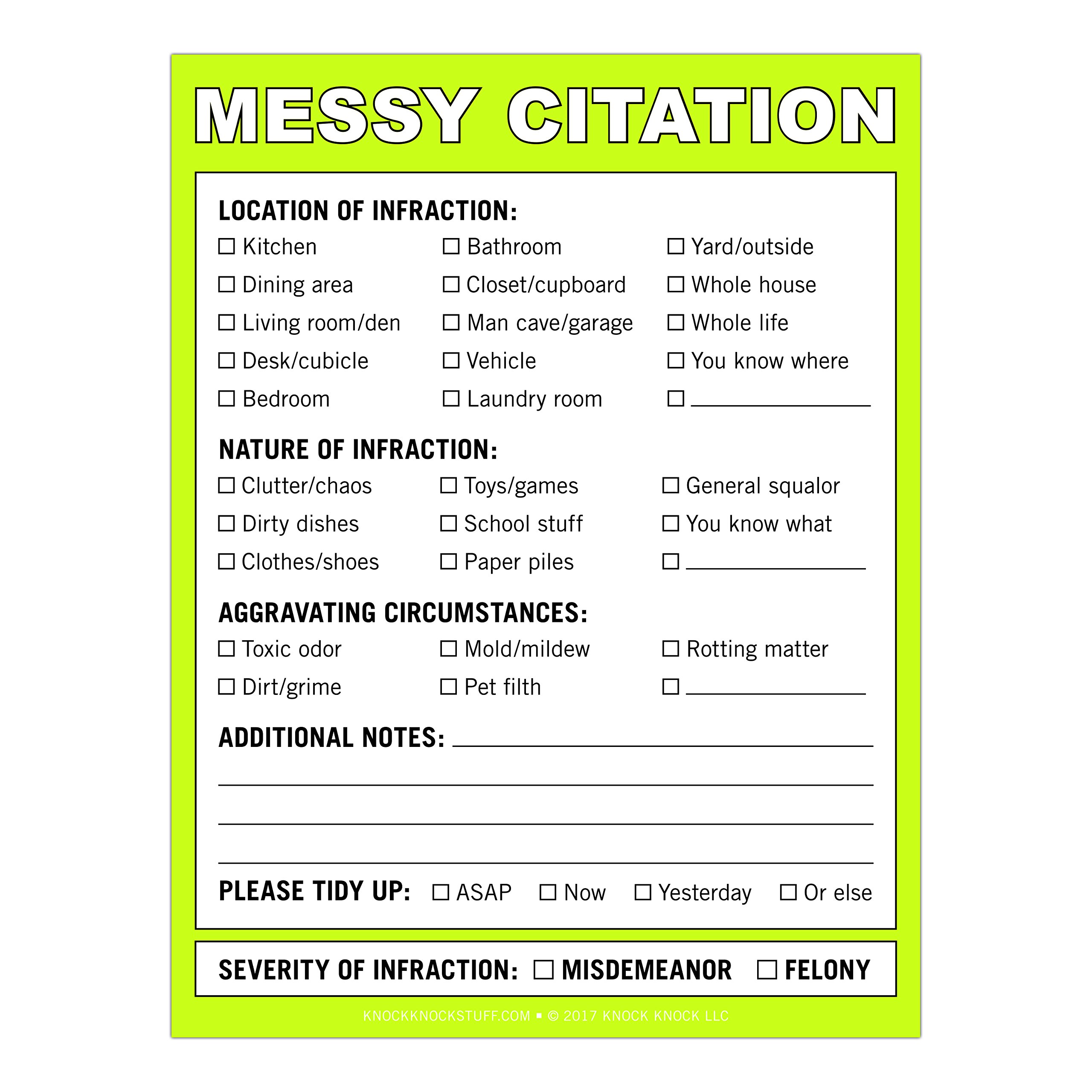 Messy Citation Nifty Note | Knock Knock
