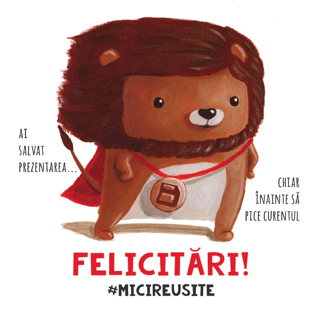 Mini-felicitare - Mici reusite - Leu | ROD