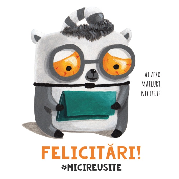 Mini-felicitare - Mici reusite, Lemur | Rod