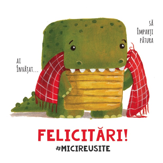 Mini-felicitare - Mici reusite - Crocodil | ROD