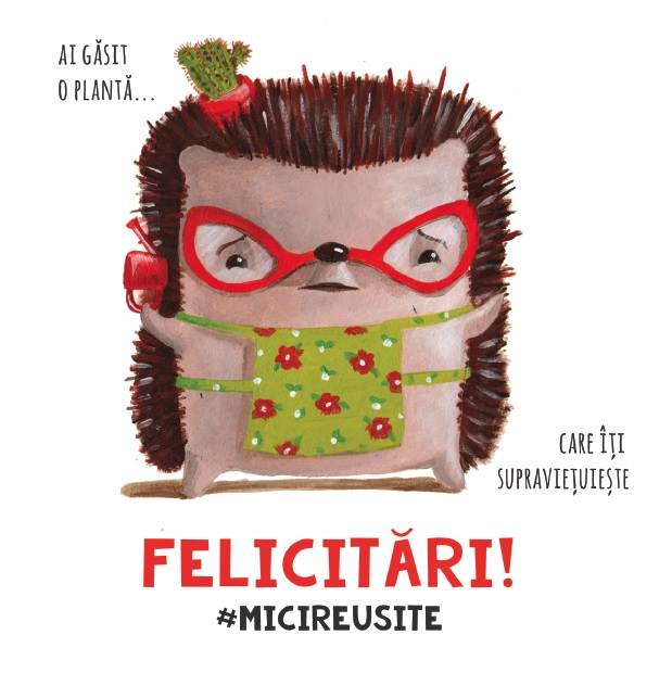 Mini-felicitare - Mici reusite - Arici | ROD