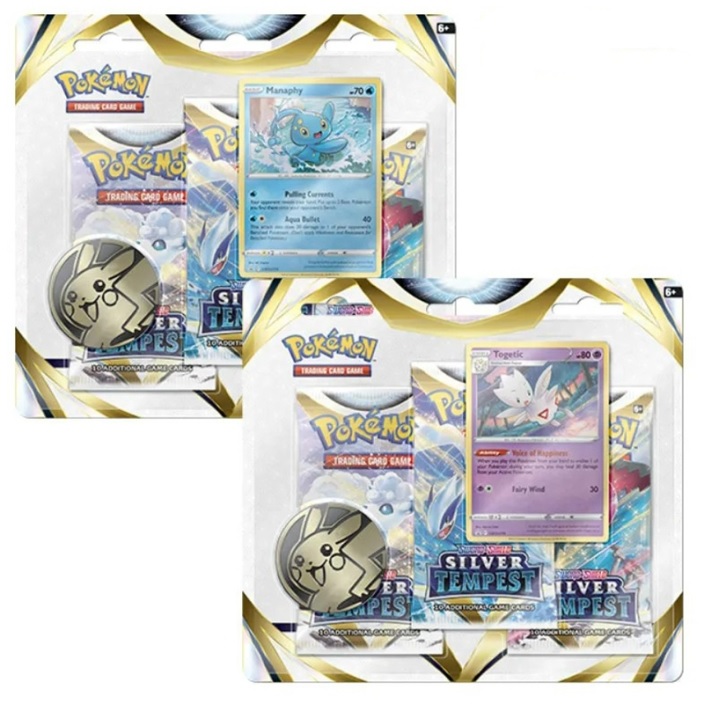 Joc de carti - Pokemon TCG: Sword & Shield Silver Tempest Triple Pack - mai multe modele | The Pokemon Company