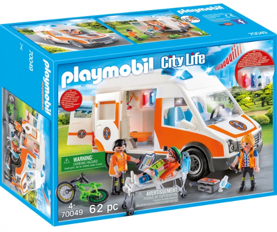 Ambulanta cu lumini intermitente - Playmobil | Playmobil