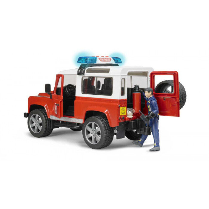 Bruder - Masina de Pompieri Land Rover Defender cu figurina | Bruder - 1