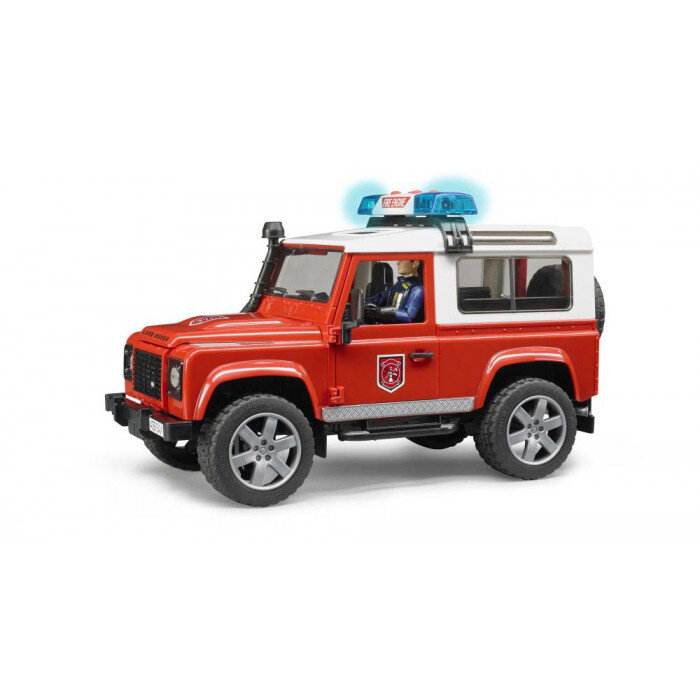 Bruder - Masina de Pompieri Land Rover Defender cu figurina | Bruder - 2
