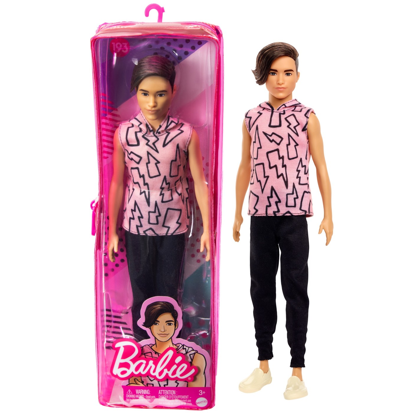 Papusa Barbie Fashionistas - Baiat cu Maiou cu Imprimeu cu Fulgere | Mattel - 6 | YEO