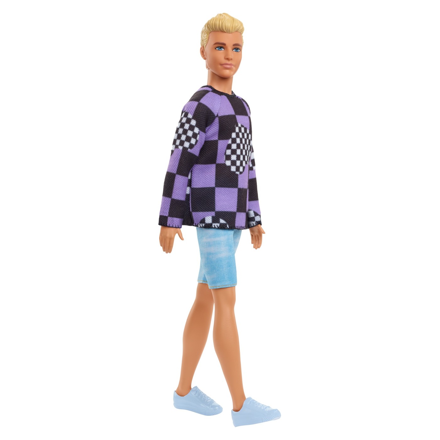 Papusa Barbie Fashionistas - Baiat Blond cu Bluza cu Imprimeu Geometric | Mattel - 4 | YEO