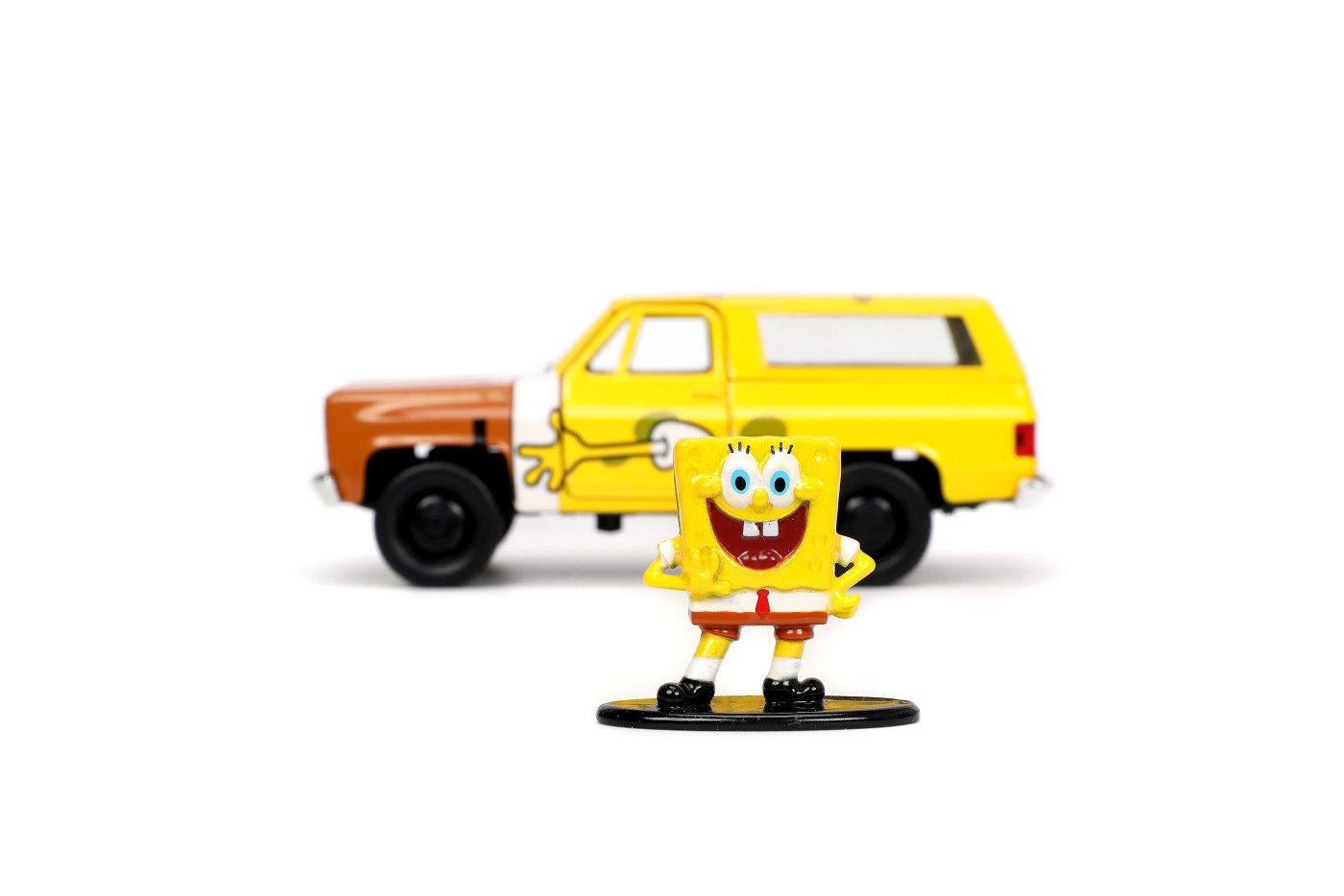 Masinuta Metalica SpongeBob SquarePants 1980 Chevy K5 Blazer + Figurina | Jada Toys - 2
