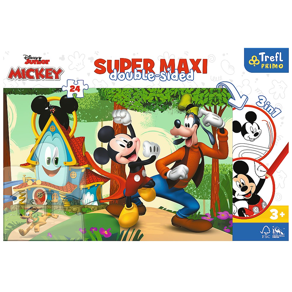 Puzzle - Primo Super Maxi - Disney, Mickey si Prietenii | Trefl - 1