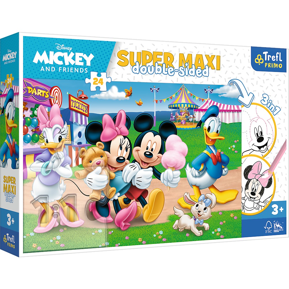Puzzle - Primo Super Maxi - Disney, Mickey la Targ | Trefl