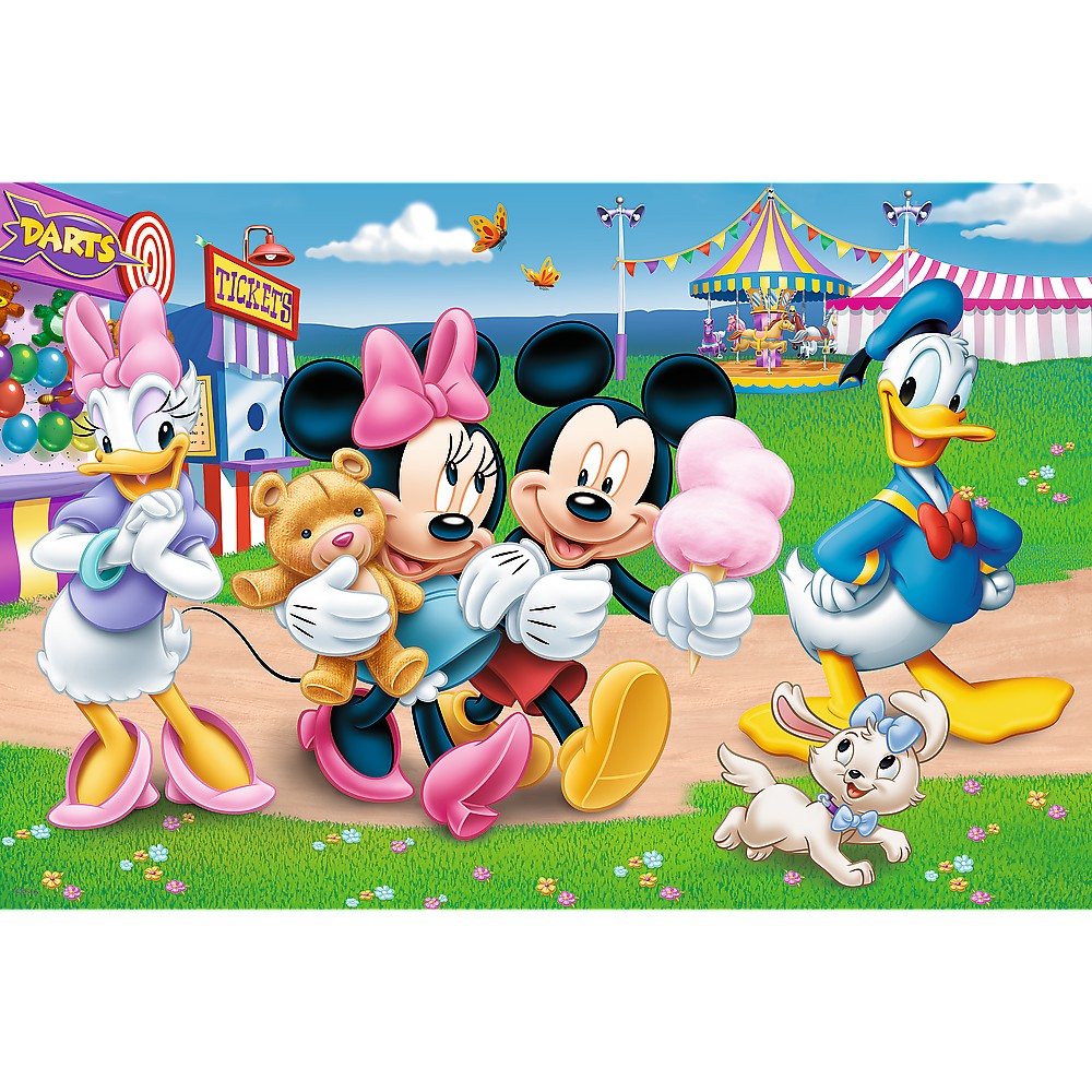 Puzzle - Primo Super Maxi - Disney, Mickey la Targ | Trefl - 3
